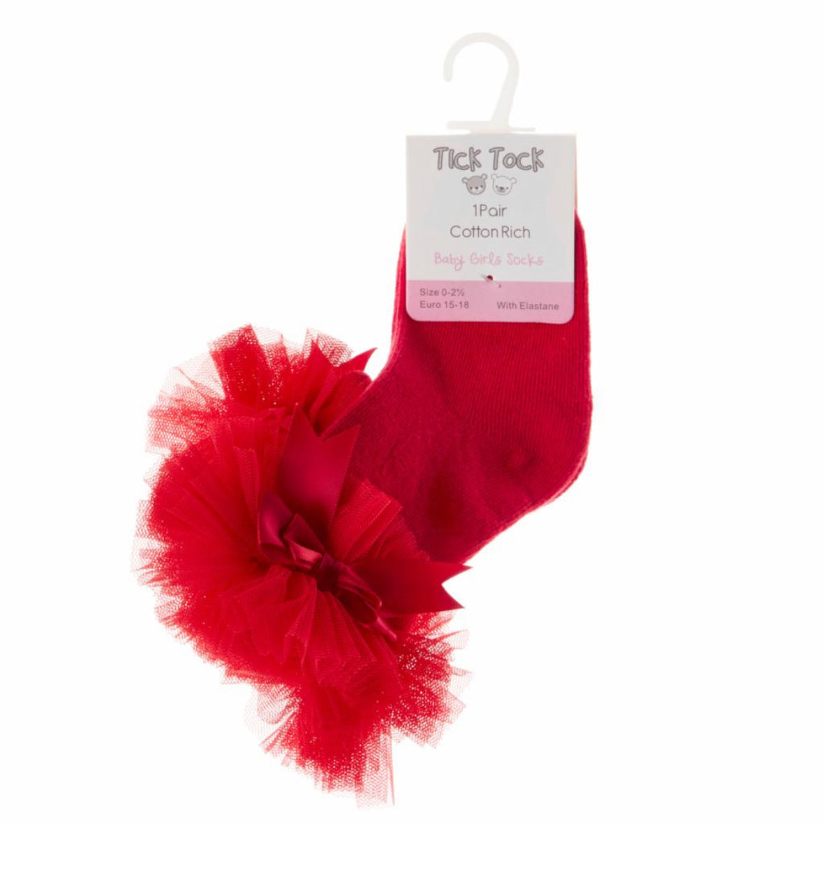 Red bow tutu socks