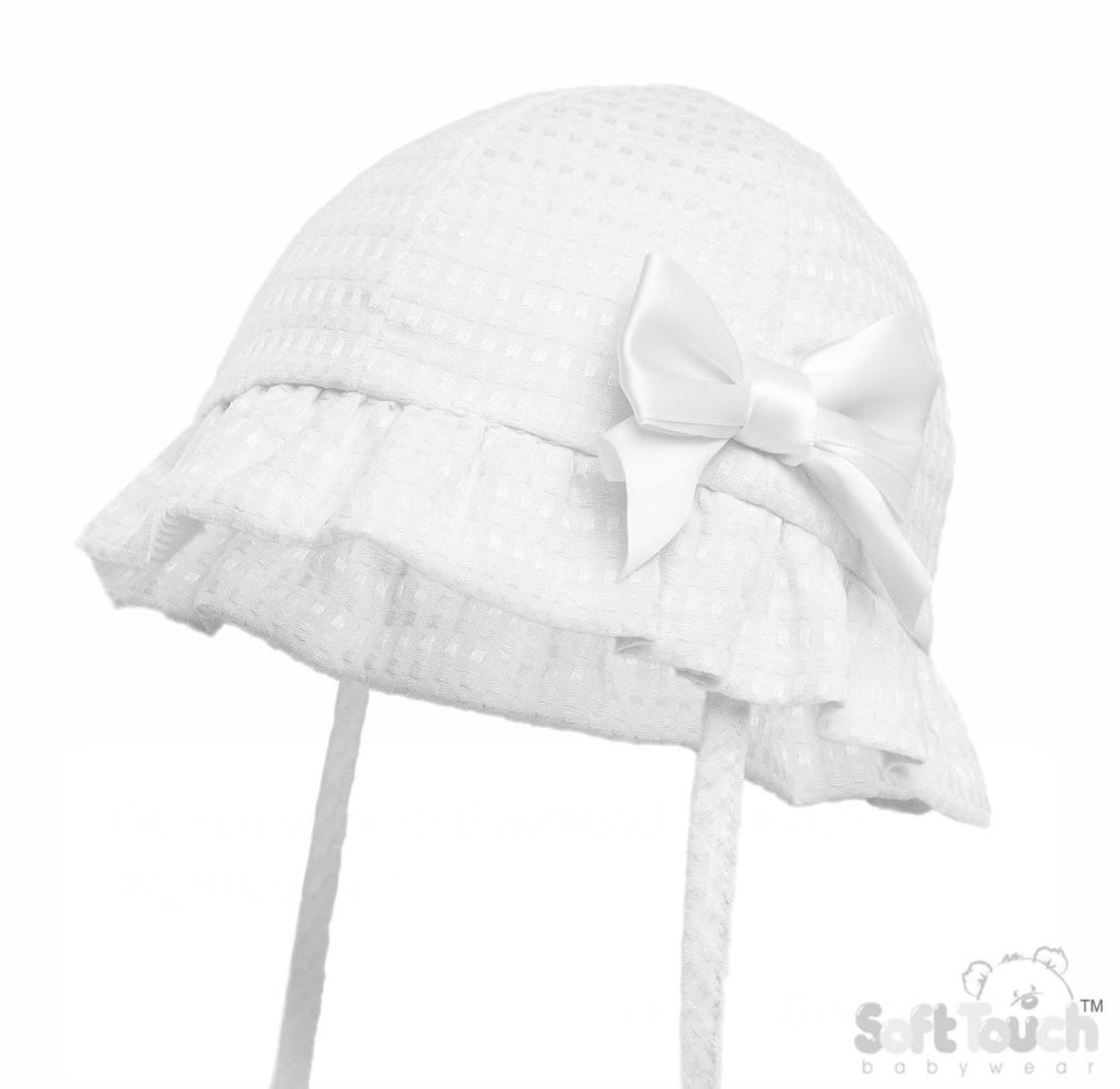 Girls white summer hat