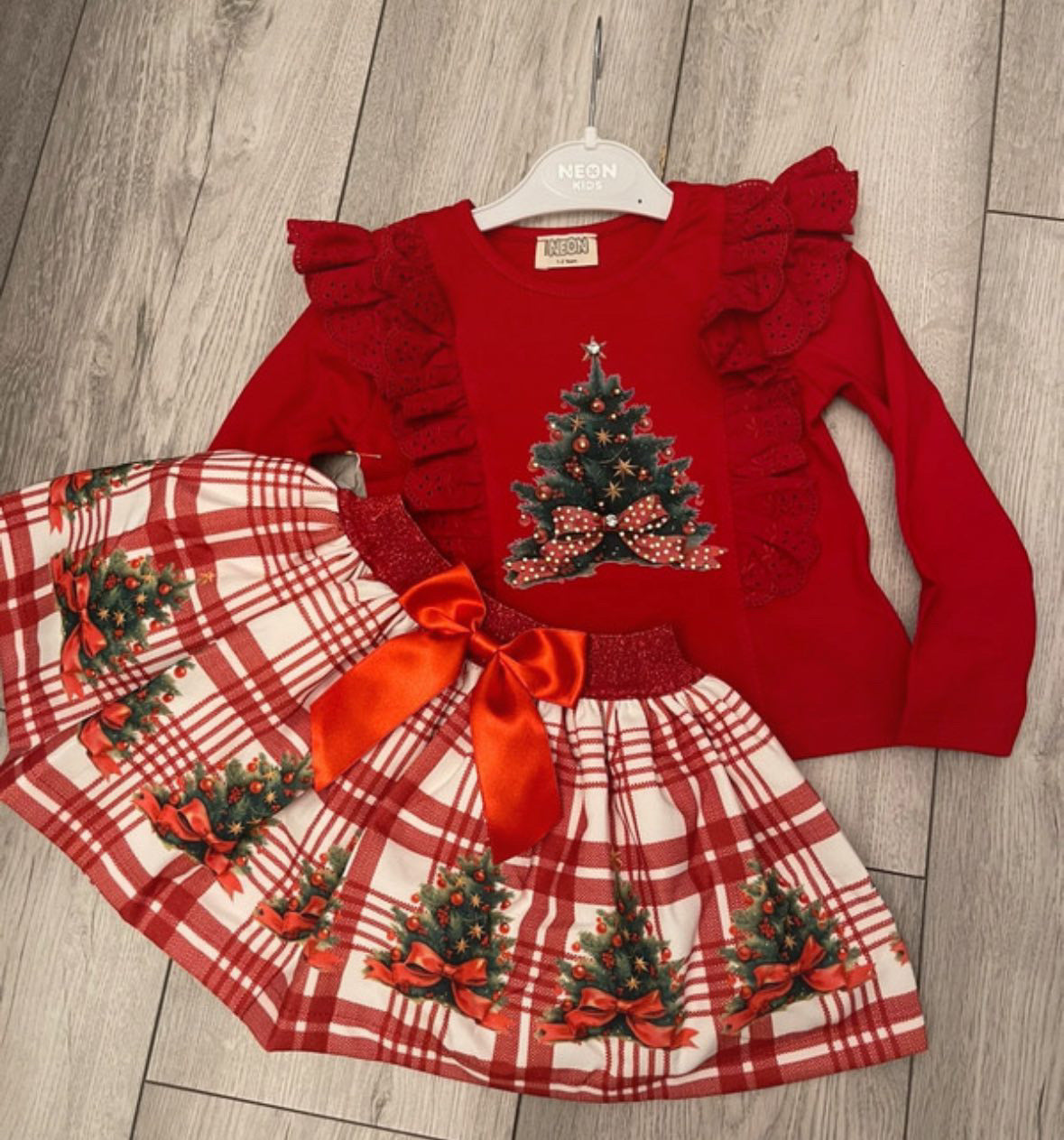 Christmas Top & Skirt Set