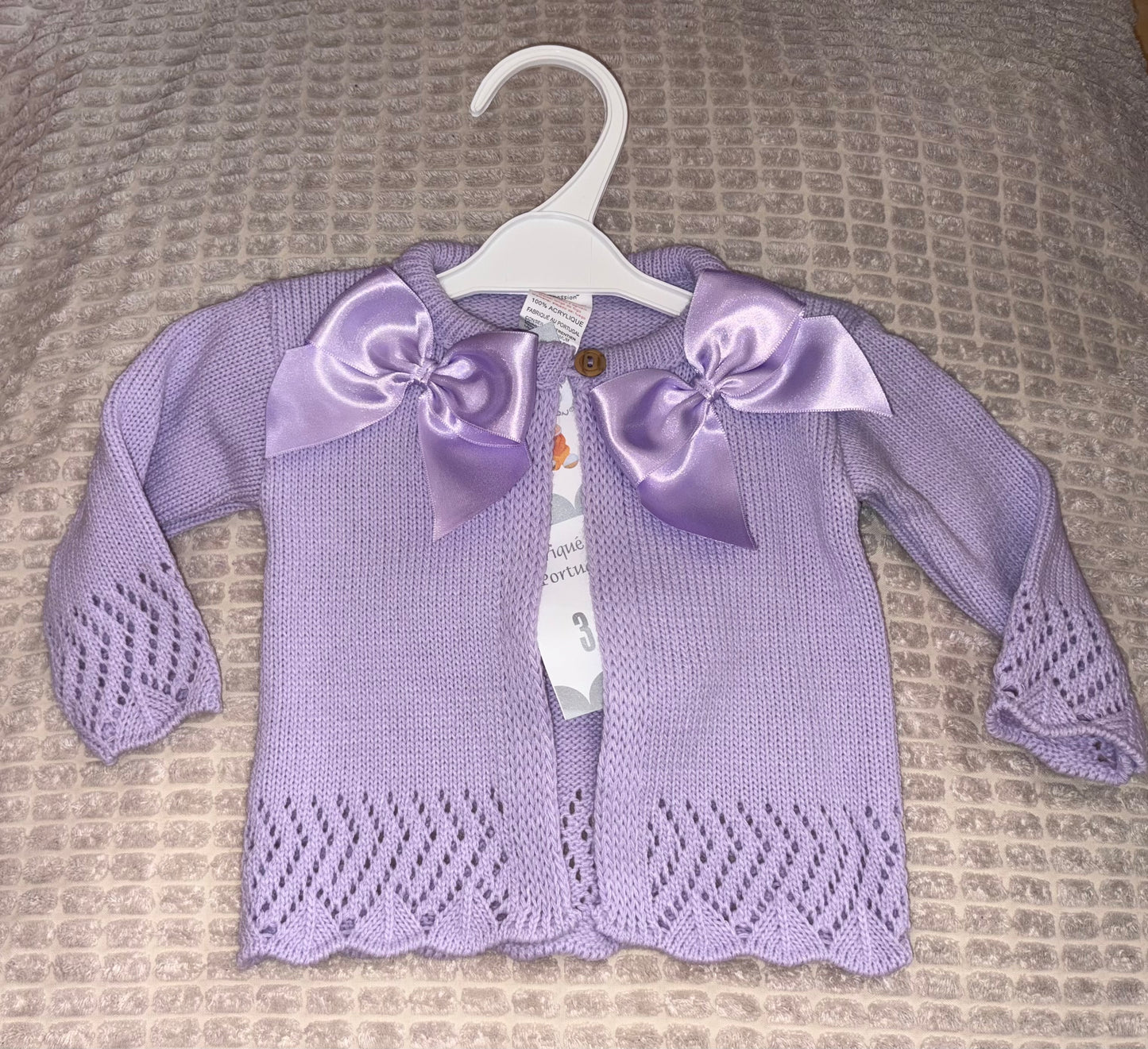 Lilac Bow Cardigan