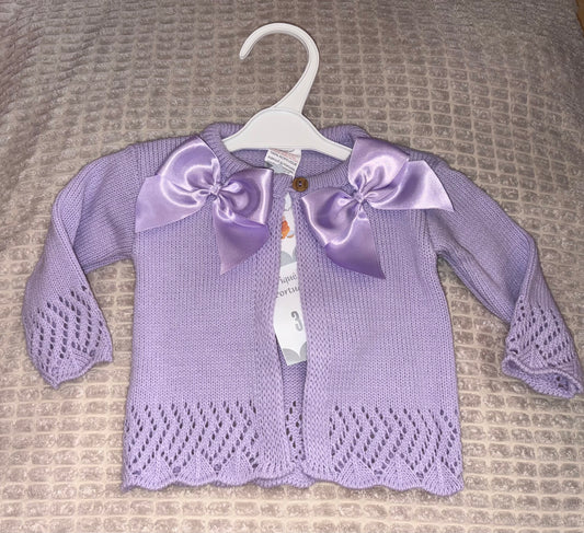 Lilac Bow Cardigan