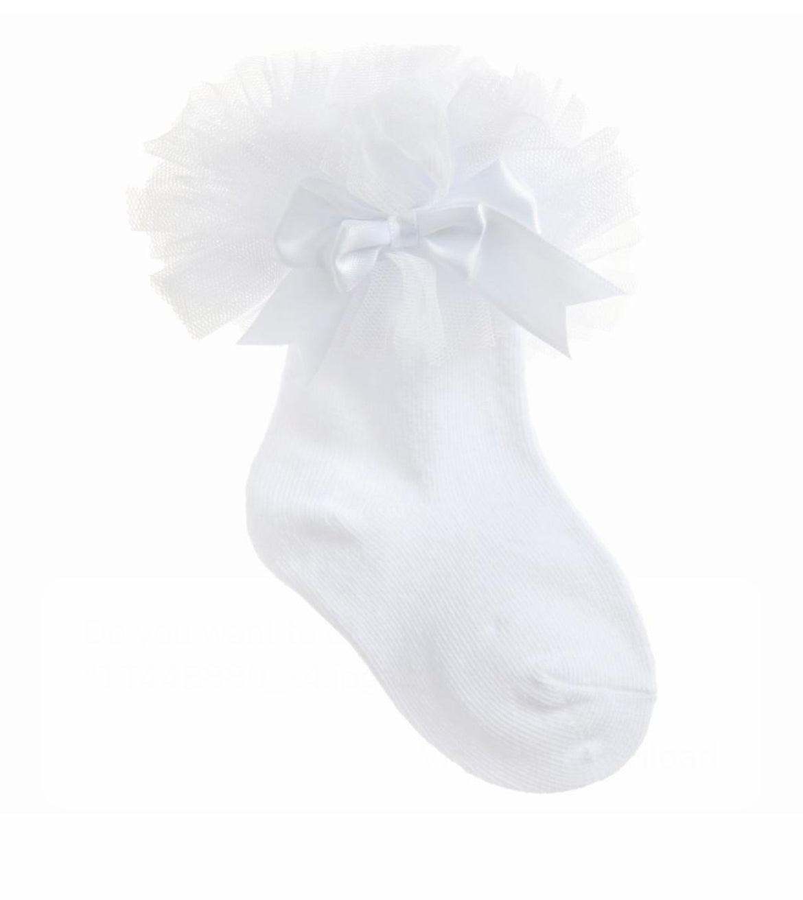 White Bow Tutu Socks