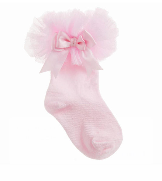 Pink Bow Tutu Socks