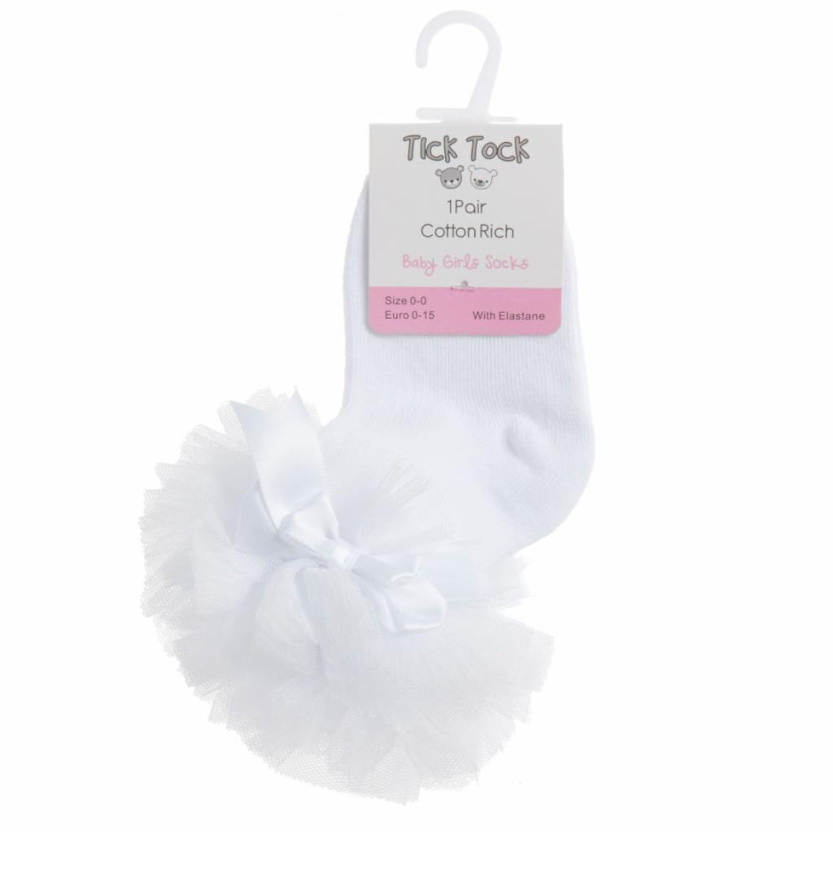 White Bow Tutu Socks