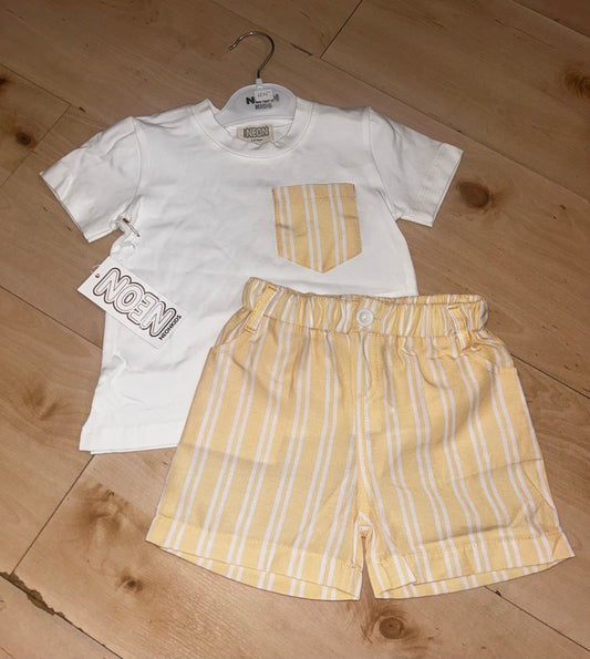 Boys Yellow Short set